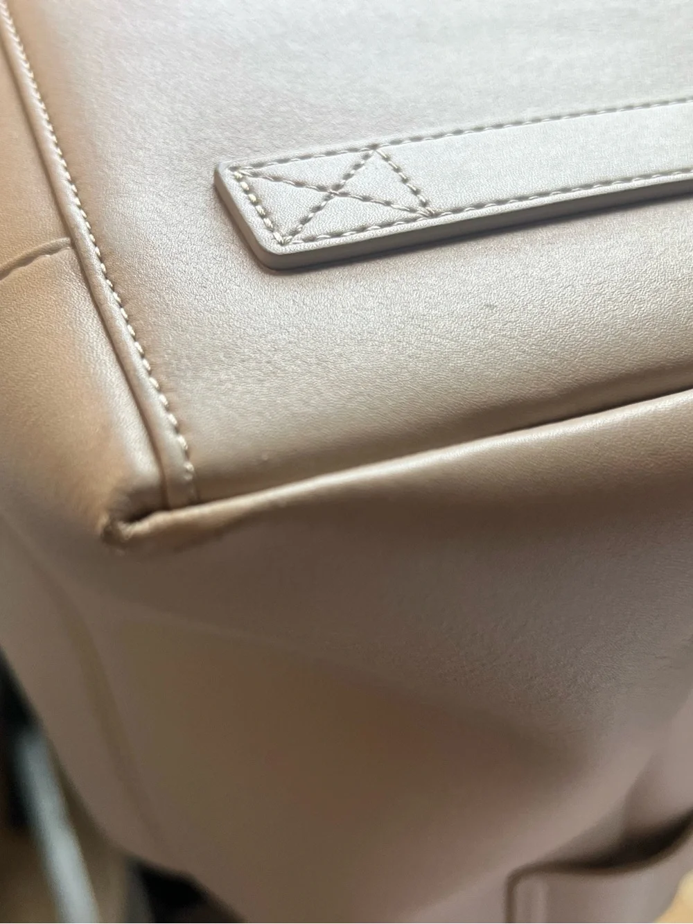 MONOS Metro Vegan Leather Duffel Bag with detachable pouch — ivory - Picture 9 of 16